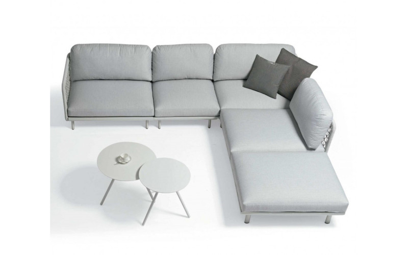 Sofá de rincón modular de jardín para exterior modelo Siena de la firma Arkimueble