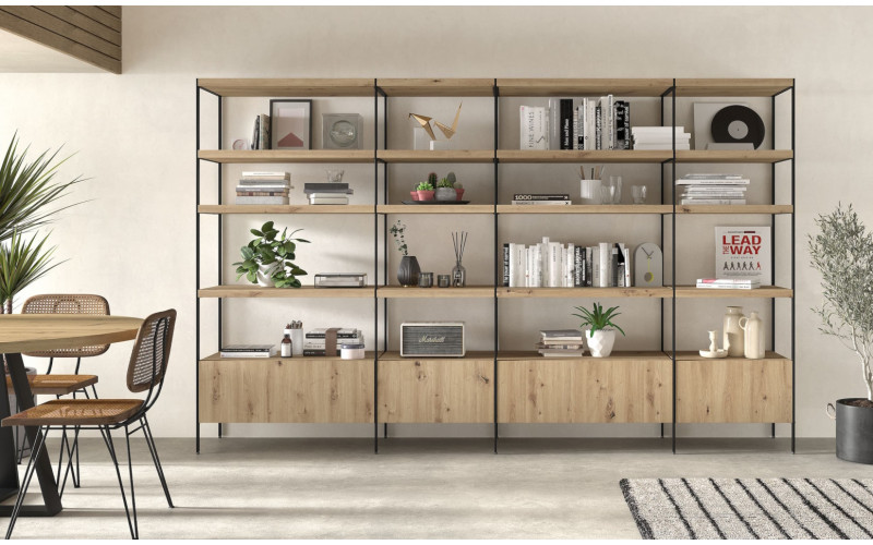 Mueble librería o estantería moderna de Kazzano colección New Royal 103