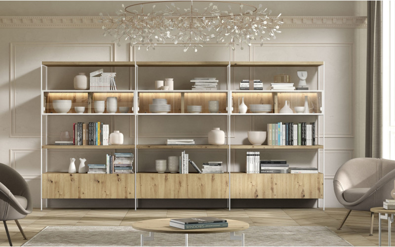 Mueble librería o estantería moderna de Kazzano colección New Royal 105