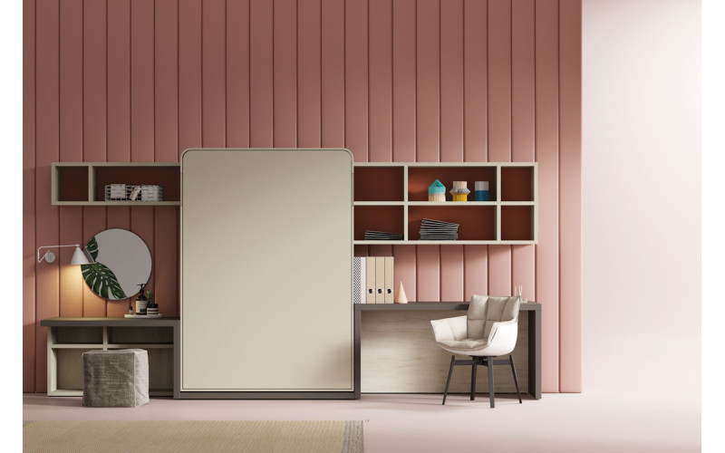 Dormitorio juvenil moderno cama abatible de Lagrama 35