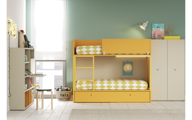 Dormitorio juvenil moderno cama litera de Lagrama 12