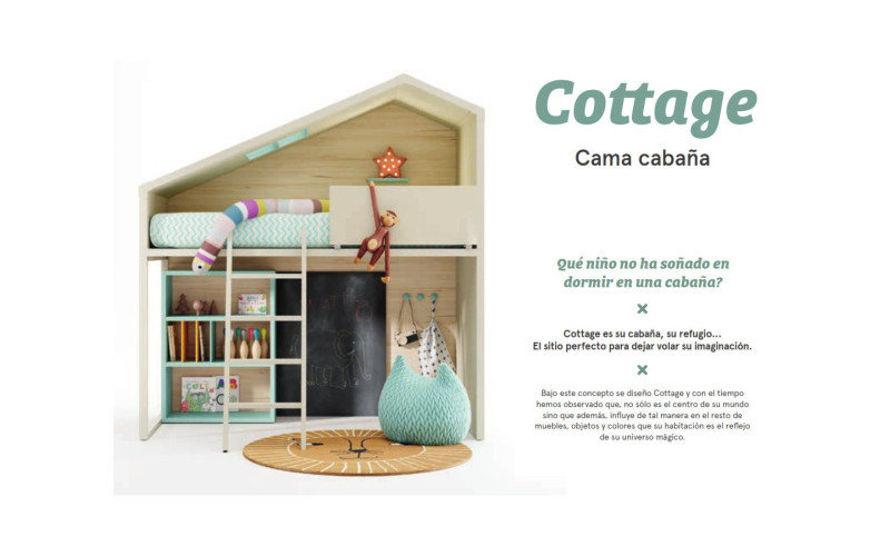 Dormitorio juvenil litera cabaña de Lagrama 01