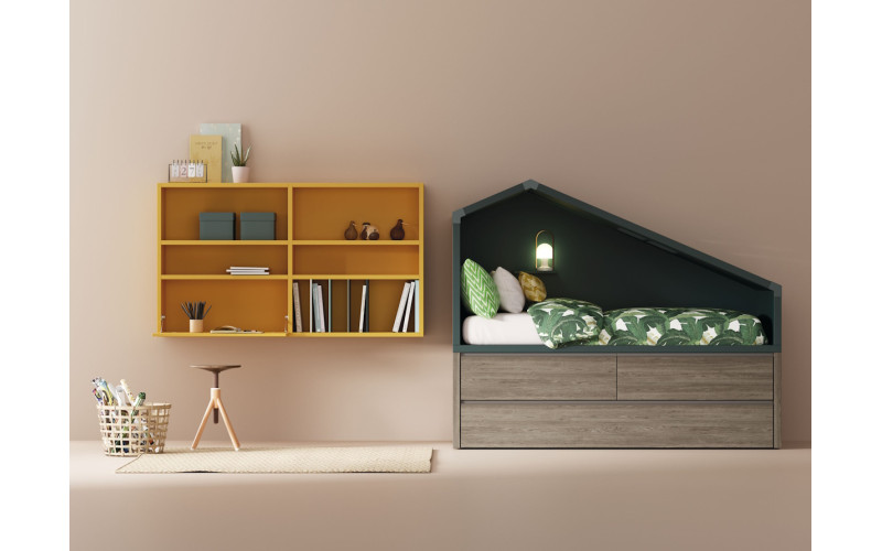 Dormitorio juvenil moderno cama litera de Lagrama 05