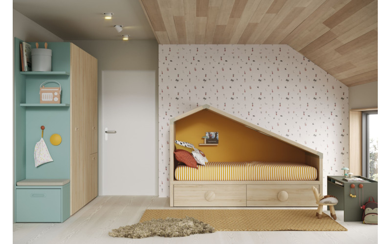 Dormitorio juvenil moderno cama nido de Lagrama 04