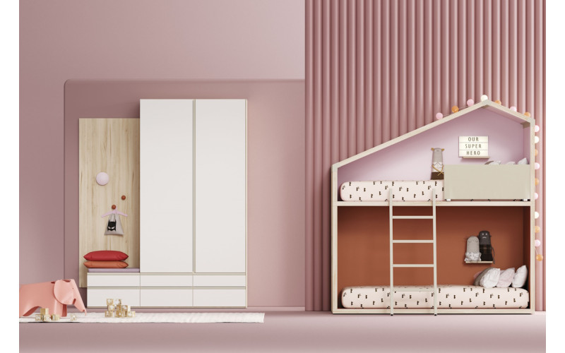 Dormitorio juvenil moderno cama litera de Lagrama 03