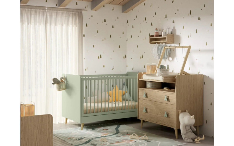 Cuna convertible infantil colección Bamboo 06 de Muebles Ros