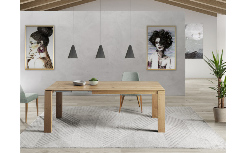 Mesa de comedor extensible con diseño moderno modelo Armonia de Indesan