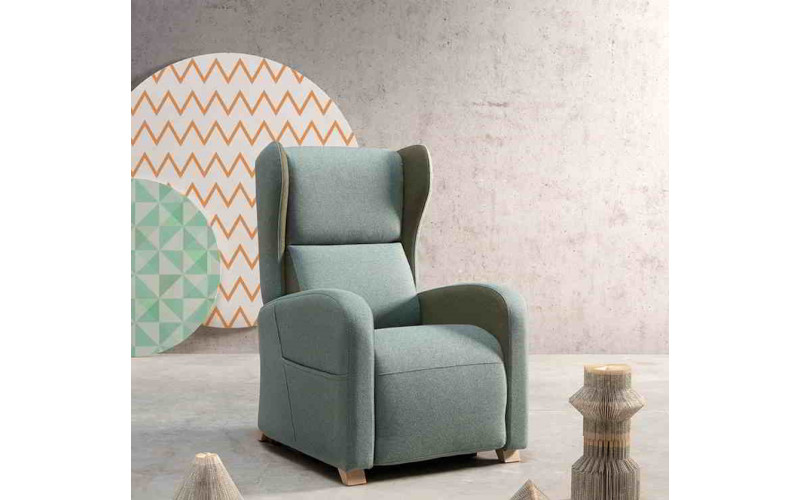 Sillón Orejero moderno de relax apertura manual o eléctrica modelo Happy de Reyes Ordoñez