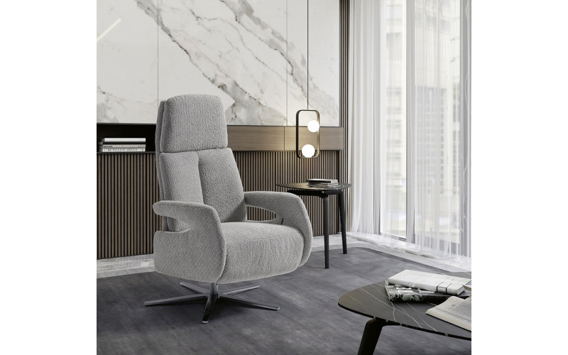 Sillón giratorio moderno de relax apertura manual o eléctrica modelo Black con diseño minimalista de Mopal Tapizados