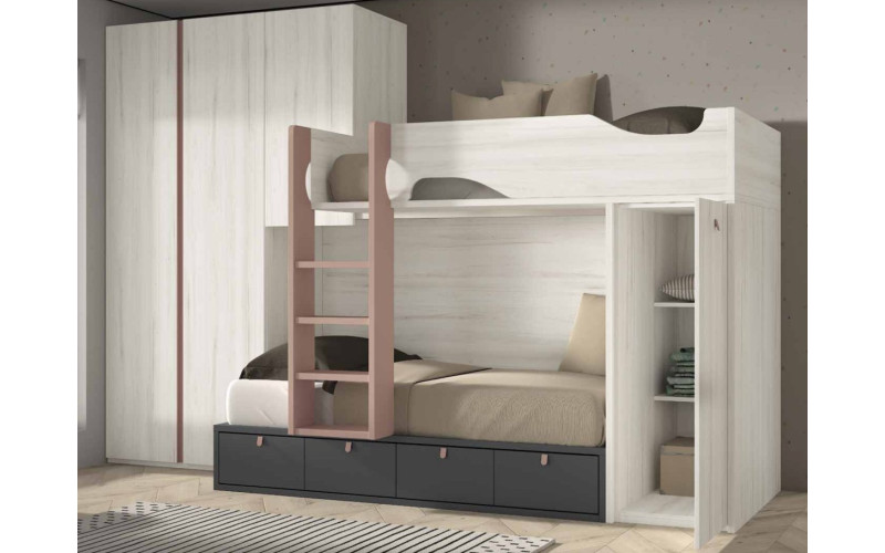 Dormitorio juvenil litera tren de Glicerio F-215