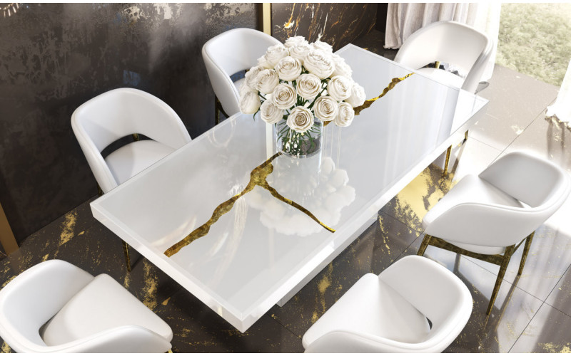 Mesa de comedor moderna colección Luxury 12 con diseño elegante y minimalista de Franco Furniture