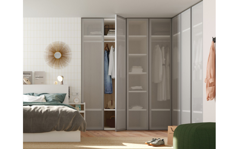 Armario de puertas batientes con estilo moderno de JJP modelo next 28