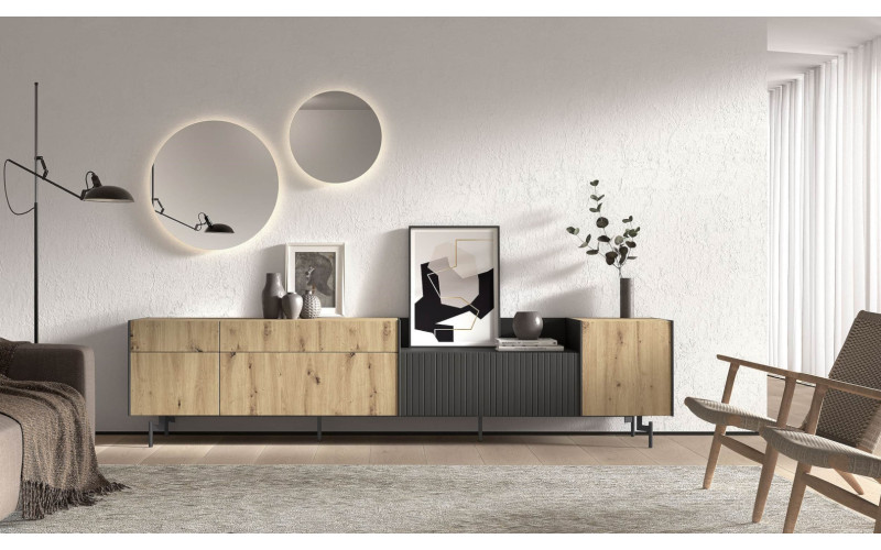 Mueble de TV moderno de comedor Kazzano colección New Royal 01