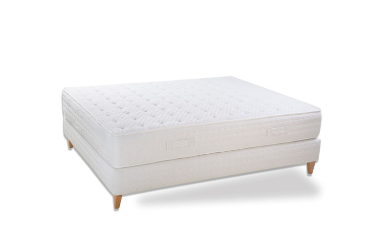 Colchón de muelles ensacados Vitater con tejido Stretch reciclado, viscoelástica de soja natural para un descanso sostenible