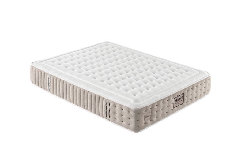 Colchón muelles Perfect carcasa Titanium Pro, viscoelástica, látex, 5 zonas de confort para un descanso adaptable y transpirable