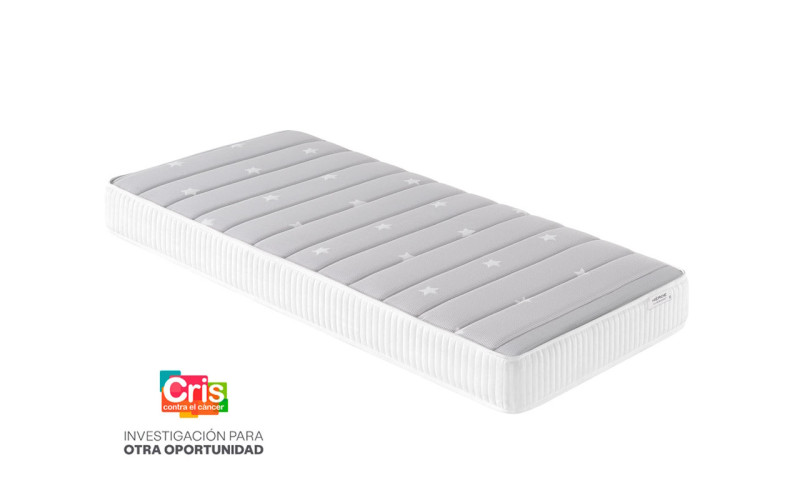 Colchón de muelles Héroe con viscoelástica Gel y muelles ensacados para un descanso fresco, adaptable y confortable.