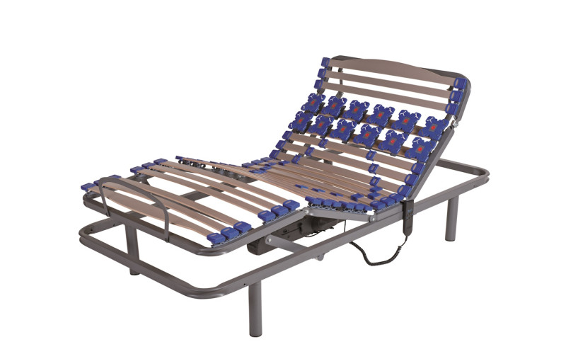 Somier articulado eléctrico Basic Confort con regulación lumbar para un descanso más cómodo y personalizado.