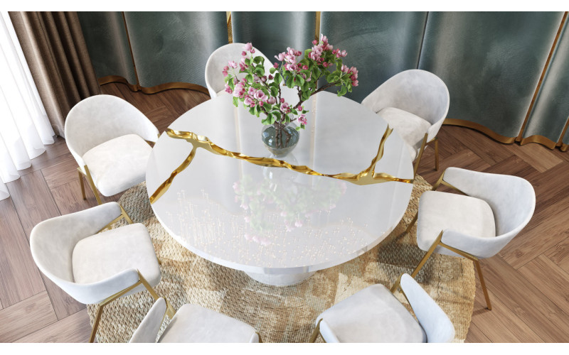 Mesa de comedor moderna colección Luxury 13 con diseño elegante y minimalista Franco Furniture