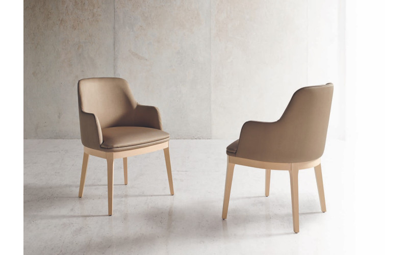 Sillón tapizado moderno de comedor modelo Moon de Funcional Mobiliario Altair