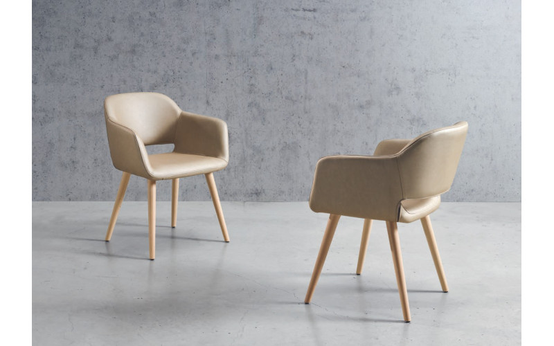 Sillón tapizado moderno de comedor modelo Brando de Funcional Mobiliario Altair