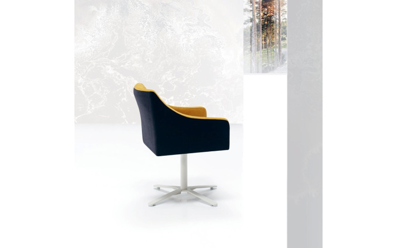 Sillón giratorio comedor con diseño moderno modelo Toro de Modesto Navarro
