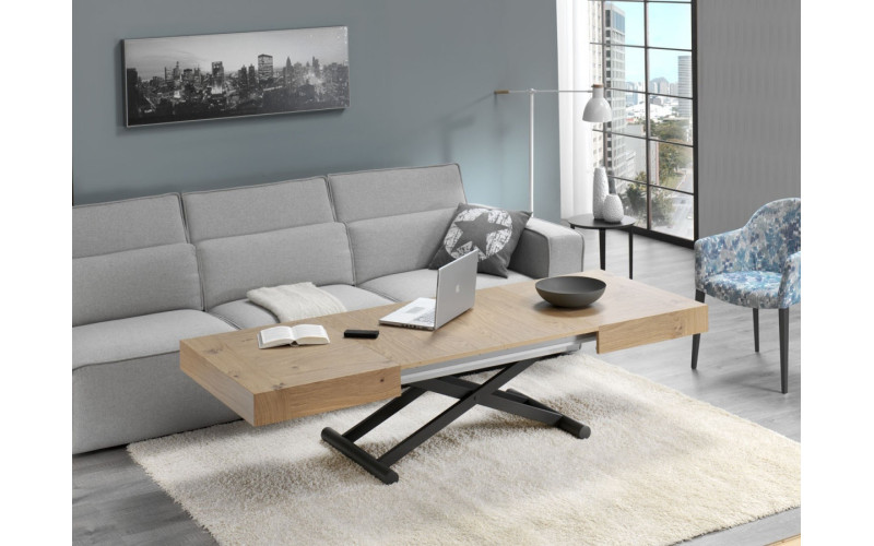Mesa de centro elevable convertible a mesa de comedor modelo activa 901 de Indesan