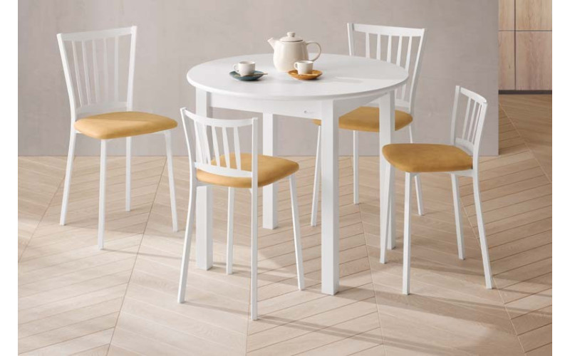 Mesa redonda de cocina extensible modelo Isla de Velasco