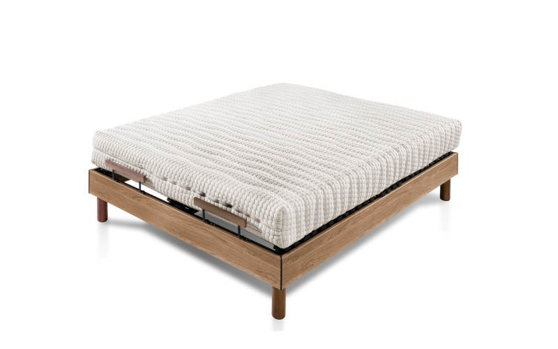 Colchón de látex con núcleo 100% natural con 7 zonas de confort para un descanso ergonómico, adaptable y transpirable