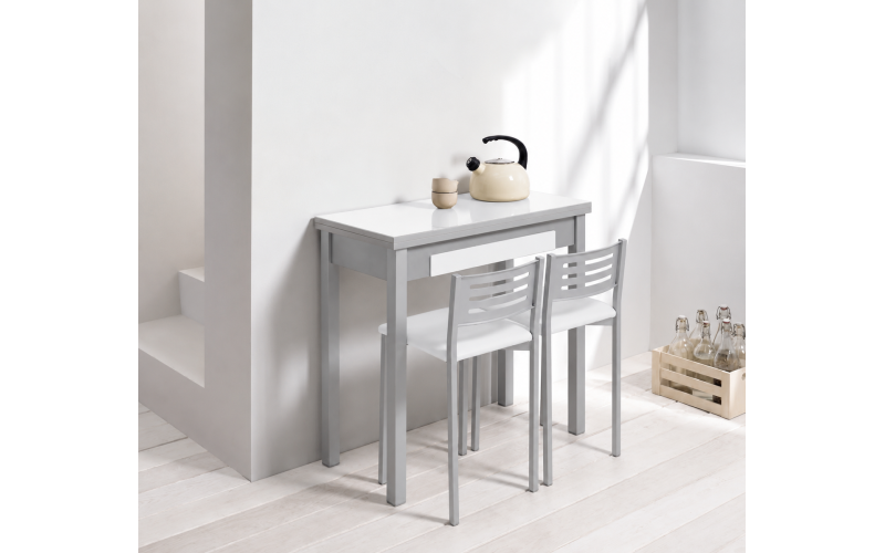 Mesa cocina de libro moderna cristal modelo Alba Libro de Cristal de Velasco