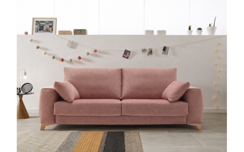 Sofá cama con diseño moderno modelo Wanda con apertura italiana de Reyes Ordoñez