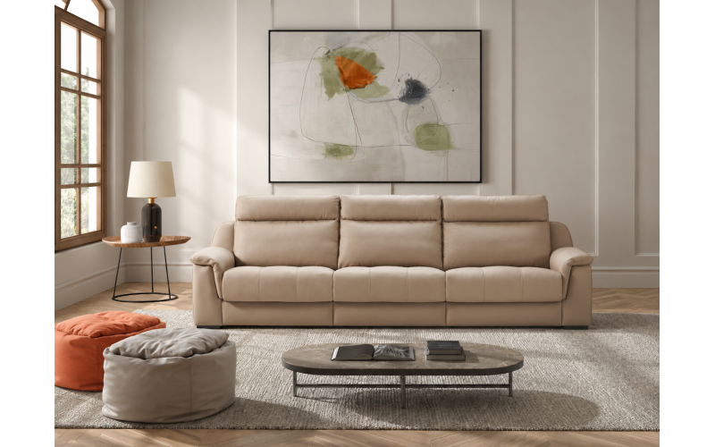 Sofá con diseño clásico modelo Sines con asientos de relax eléctricos de Pedro Ortiz