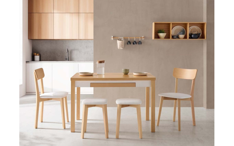 Mesa de cocina extensible moderna modelo Ibiza de Velasco